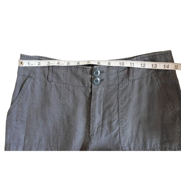 Tahari Vintage 90s Pants Womens 4 Gray Linen Minimal Dark Academia Lagenlook - Picture 4 of 9